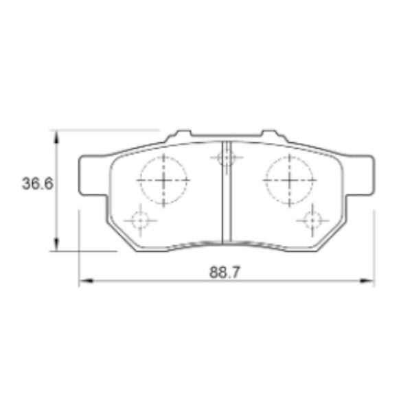Honda Ballade 150i 160i 180i rear brake pads from 1994 to 2000 - Image 2