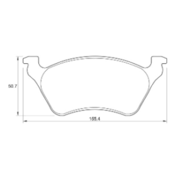 Chrysler Grand Voyager 2.5TD rear brake pads from 2000 to 2001 - Image 2